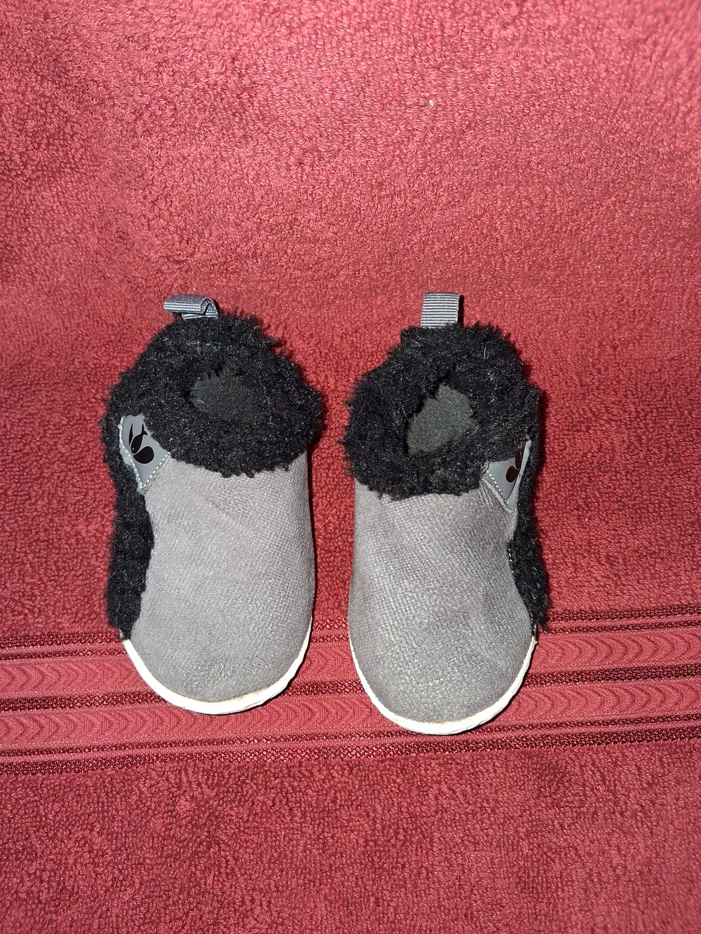 Kids Grey Cozy Slip-On Shoes Baby 13